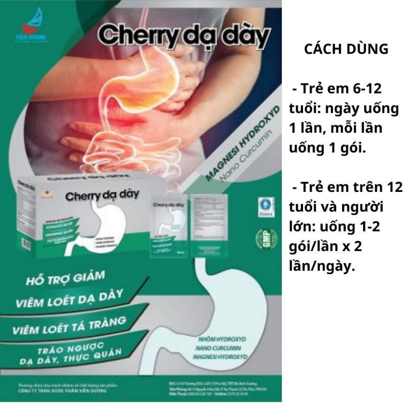 Cherry Dạ Dày Hỗ Trợ Bảo Vệ Niêm Mạc Dạ Dày Tránh Trào Ngược Thực Quản