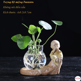 Bộ tượng tứ không an lạc tĩnh tâm kèm lọ hoa phong thủy - br00596