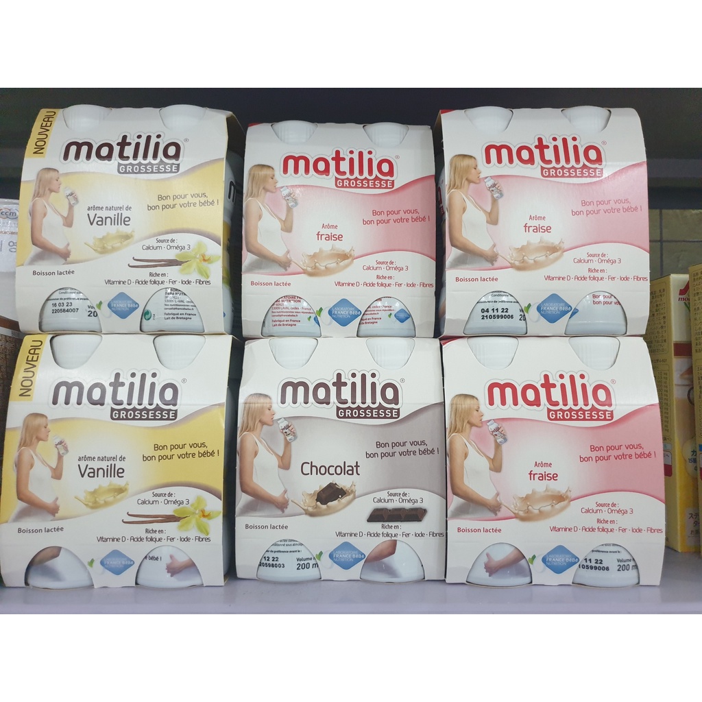 Lốc 4 lọ sữa bầu Matilia 200ml