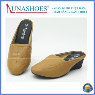 Giày sục nữ da bò 100% đế cao su siêu bền Lunashoes (6207) full box hàng cao cấp c thumbnail