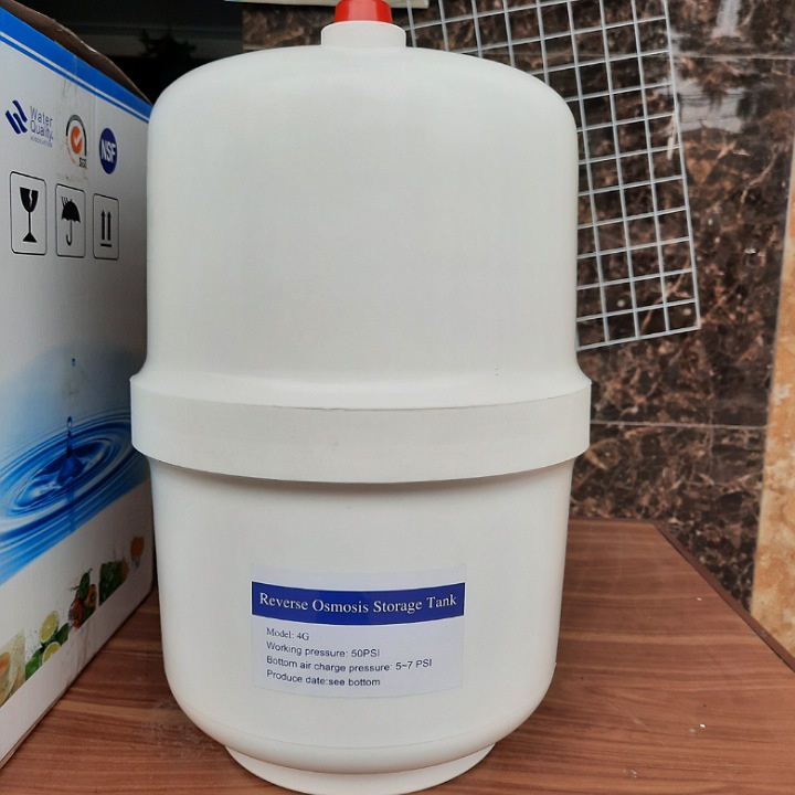 Bình áp nhựa  USA 4.0 kèm van dùng cho mọi máy lọc nước RO