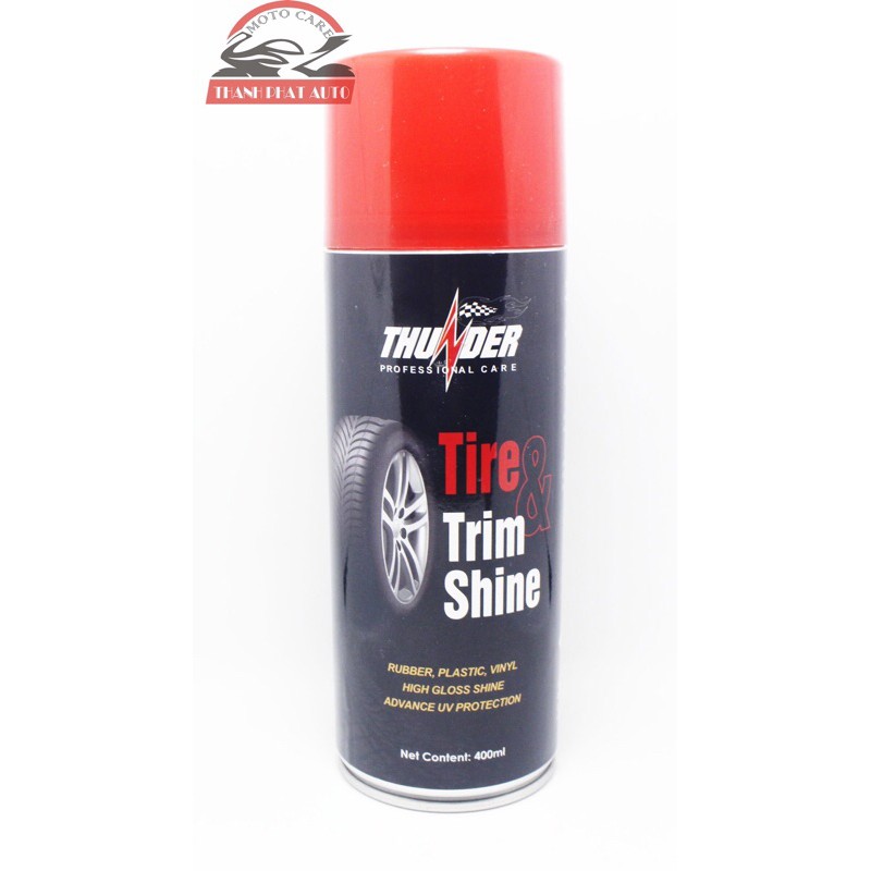 [Sỉ ] Thùng 12 chai dưỡng nhựa nhám Thunder Trim &amp; Shine 400ml