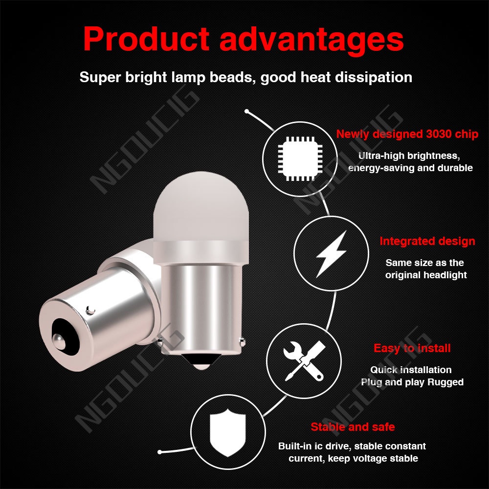 Bóng Đèn Led Tín Hiệu 1156 7440 BAU15S P21W W21W T20 7443 BAY15D P21 5W W21 5W Chuyên Dụng Cho Xe Hơi