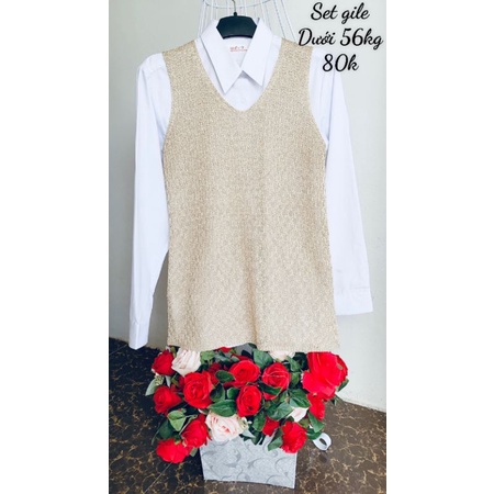 Set len gile mix sơ mi