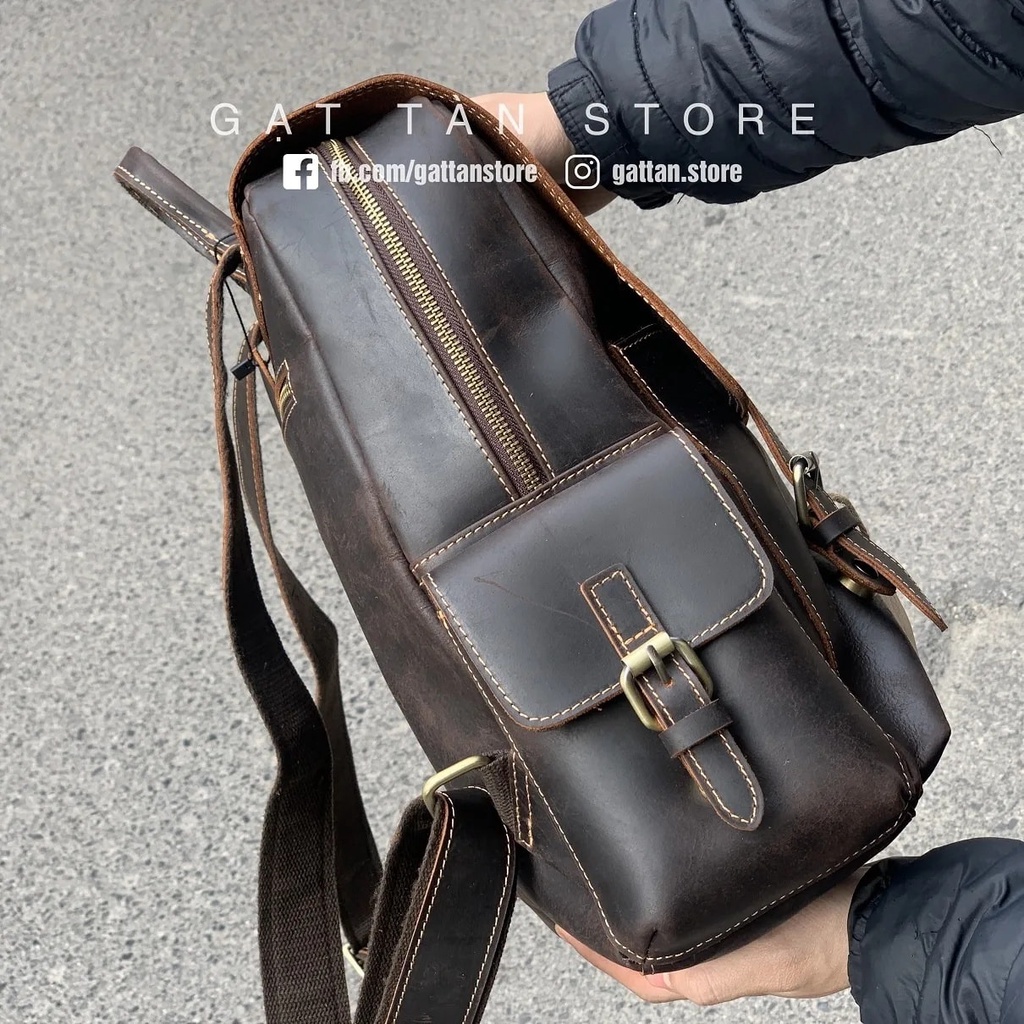 [BẢO HÀNH TRỌN ĐỜI] Balo da dành cho nam / Cao Cấp Hàng Đẹp Gạt Tàn Store / Cam Kết Da Bò Thật 100% - BL40