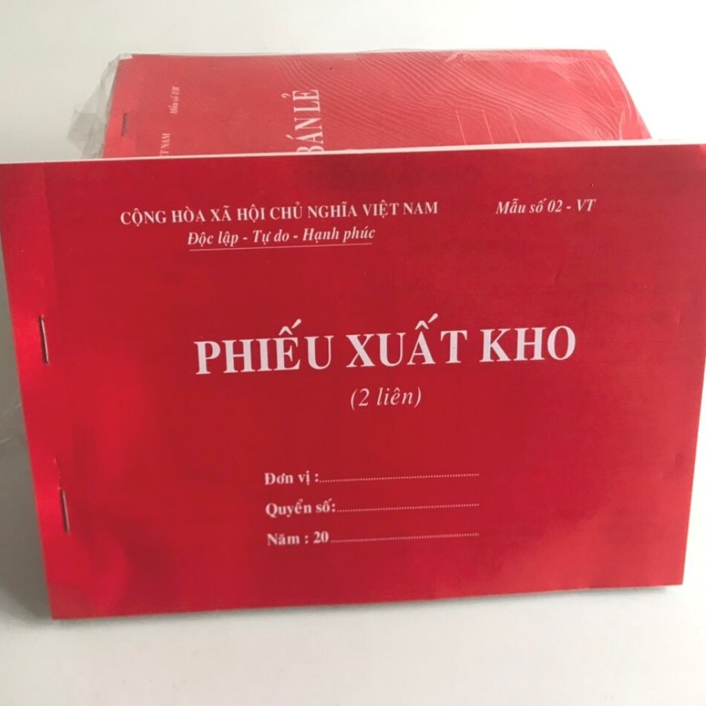 Phiếu nhập kho 2 liên A5/ phiếu xuất kho 2 liên 100 trang chất lượng, giá rẻ