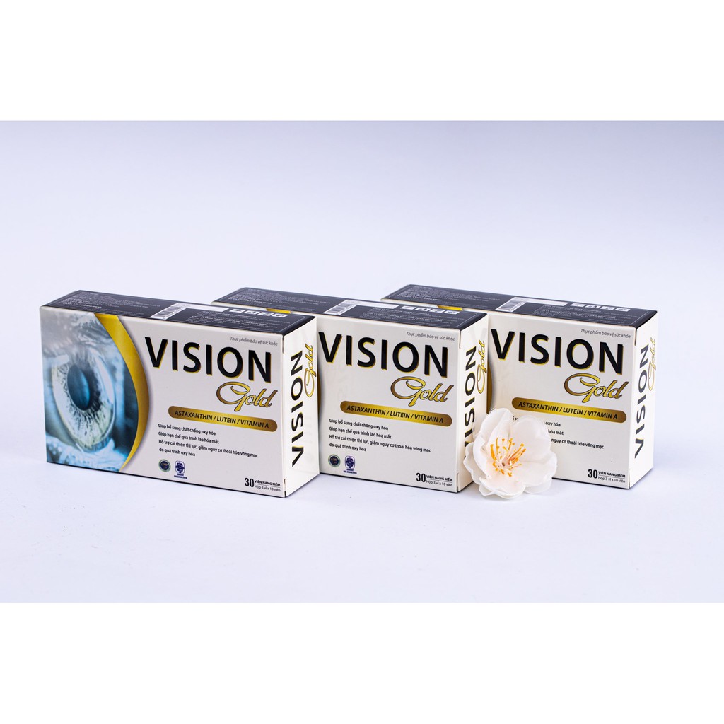 Viên bổ mắt VISION GOLD (Hỗ trợ cải thiện thị lực / Ngăn ngừa cận thị tiến triển / Giảm nguy cơ thoái hóa võng mạc)