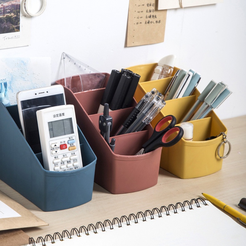 Giá đỡ mỹ phẩm/điều khiển từ xa 4 ngăn để bàn đa năng