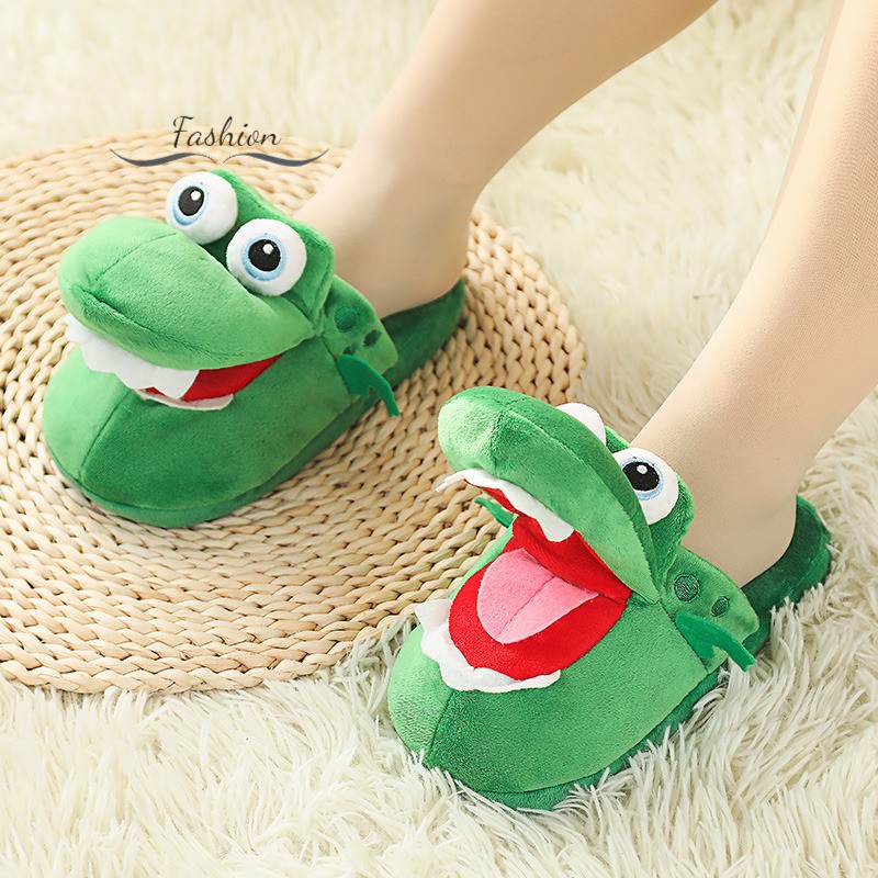 Dép Bông Mang Trong Nhà Hình Cá Sấu Độc Đáo