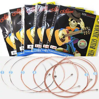 Bộ 6 Sợi Dây Guitar Chính Hãng Alice A206-SL Có Chốt Chính hãng Alice