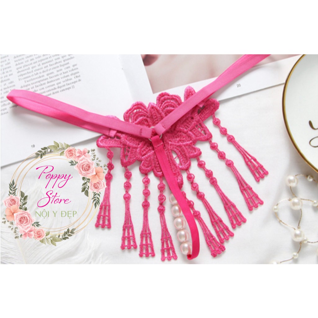 Quần lót nữ xẻ đáy - lọt khe - đính chuỗi hạt cườm ⚡ Thêu hoạ tiết nhẹ nhàng sang trọng, sexy - gợi cảm | BigBuy360 - bigbuy360.vn