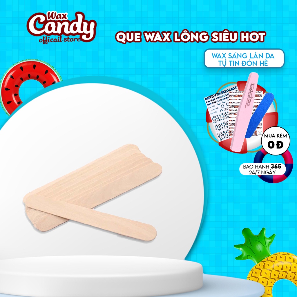 Que gạt wax lông CANDYWAX que gỗ phết wax tự nhiên