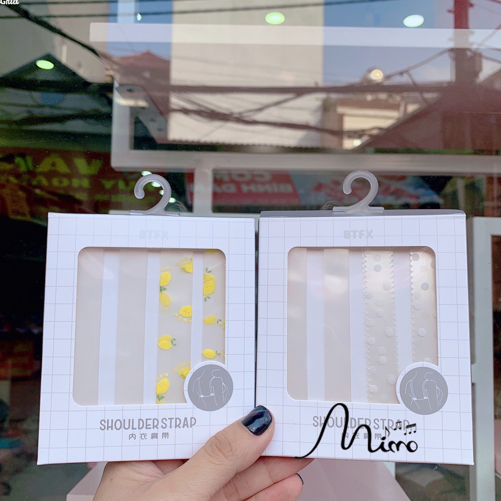 Dây áo con trong suốt họa tiết họa tiết mùa hè nhiều mẫu gửi ngẫu nhiên(2 đôi)