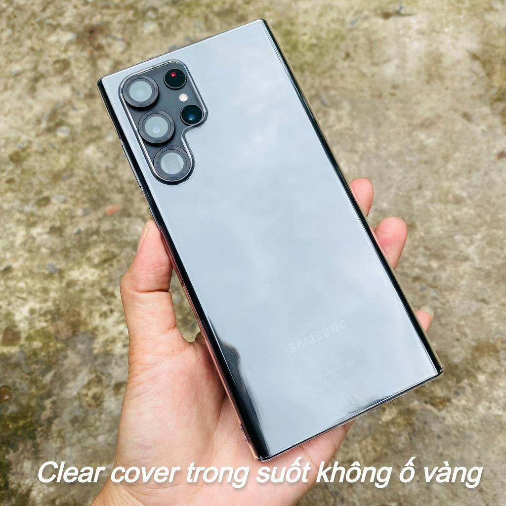 Ốp lưng S22 Ultra/ S23 Ultra trong suốt clear cover cứng không ố vàng, mỏng nhẹ, độ trong tuyệt đối