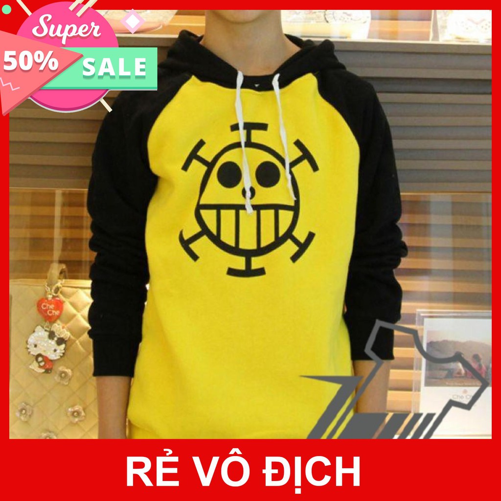 Áo Hoodie Law One Piece màu vàng được yêu thích, cực đẹp cực ngầu giá tận xưởng