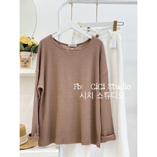 Áo len kẻ ngang chất xốp