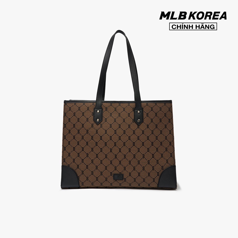 MLB - Túi tote chữ nhật Monogram Diamond Jacquard Shopper 3AORL021N-43BGD