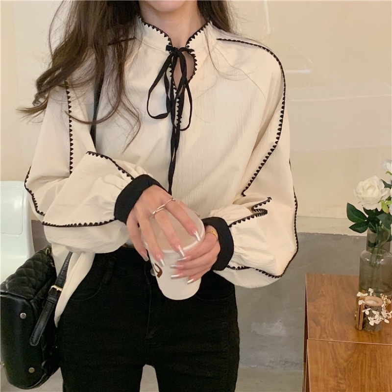 Sơ Mi Voan Cao cấp cổ buộc kiểu cách mới lạ mặt ❤️