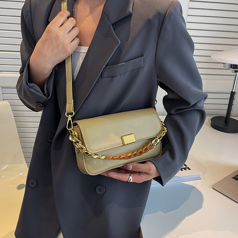 Túi Đeo Chéo Dây Xích Bằng acrylic Thời Trang Phong Cách retro Cho Nữ