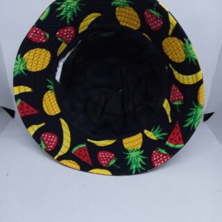 NÓN TAI BÈO TRÁI CÂY NỀN ĐEN