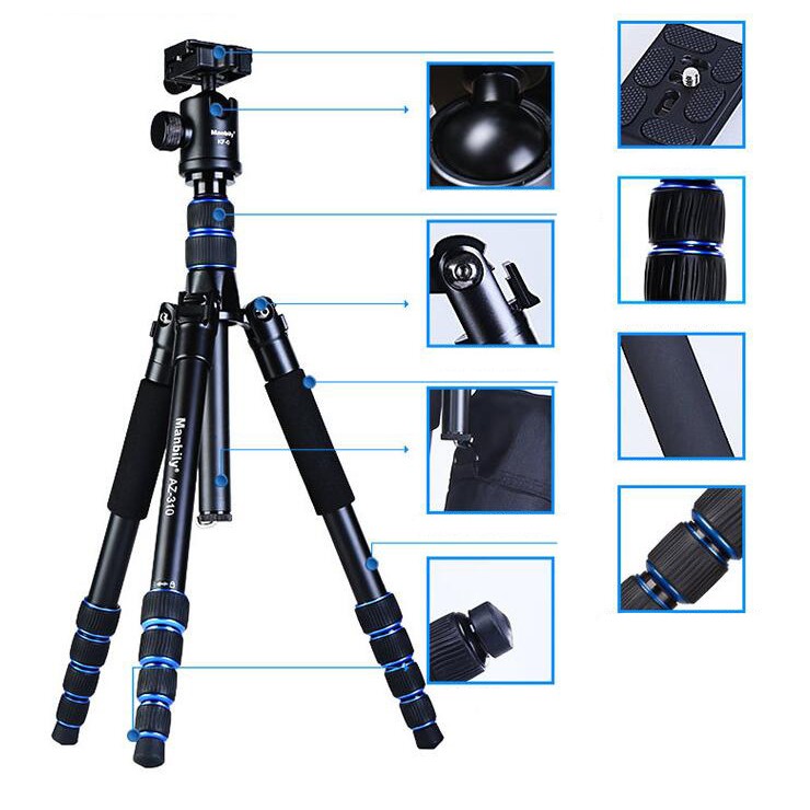 Chân máy ảnh chuyên nghiệp Tripod Manbily AZ310 ver 2018 - Chính hãng