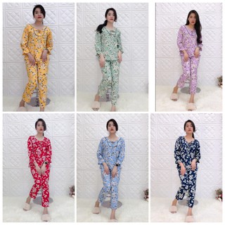 Bộ đồ nữ Pijama quần dài áo tay lỡ bo chun chất lụa chống nhăn cao cấp
