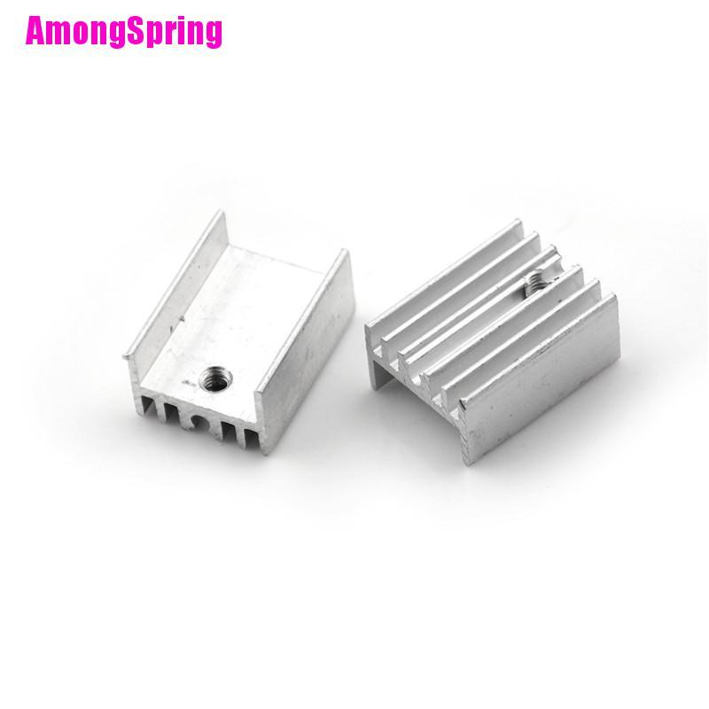 Set 10 Miếng Tản Nhiệt Bằng Nhôm Cho Bán Dẫn To-220 Transistor 20x15 X 10mm 0 0 0 0 0 0 0 0