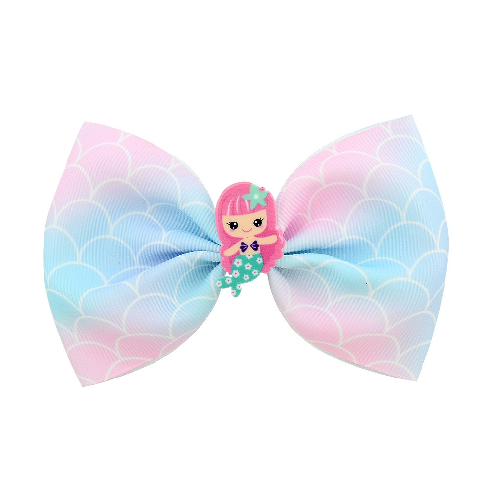 Kẹp tóc nơ KIDSBOWS 929 hình kỳ lân/nàng tiên cá dễ thương cho bé gái