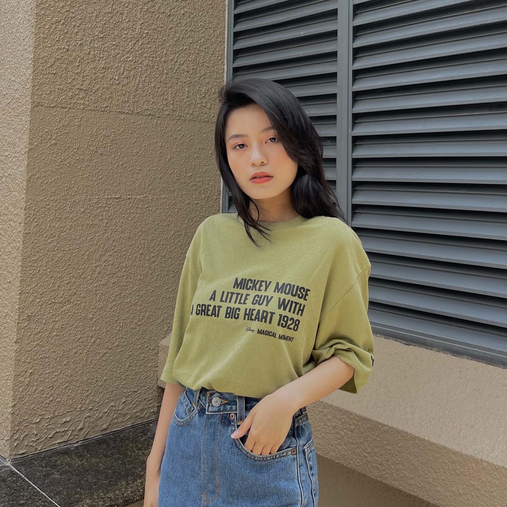 Áo thun Tay Lỡ PolhamxDisney Chính Hãng In Hoạ Tiết 100% Cotton Form Rộng Thoáng Mát | BigBuy360 - bigbuy360.vn