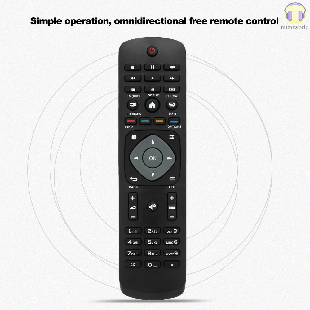 MIWO Universal TV Remote Control Wireless Smart Controller Replacement for PHILIPS LCD TV Smart Digital HDTV Black