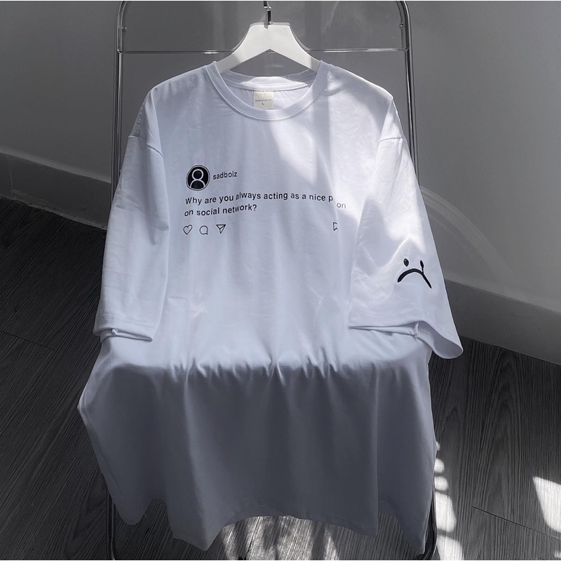 Áo thun SADTAGRAM v1 icon ảnh thật unisex ( nam nữ mặc đều được)
