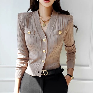 Áo len khuy đồng dài tay hàng quảng châu