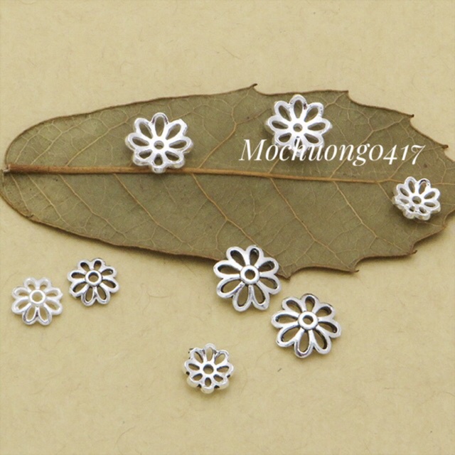 GIÁ SỈ  Charm bạc ốp cánh hoa, ốp hạt đá, bọc đá - Hàng bạc loại 1 siêu đẹp PH807
