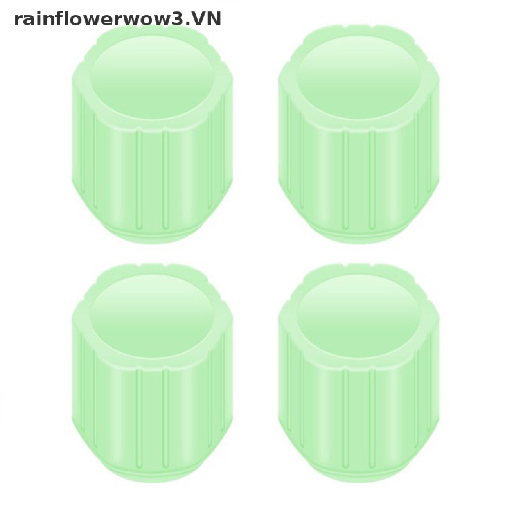 Set 4 nắp van nhựa ABS chống bụi màu dạ quang trang trí đa năng