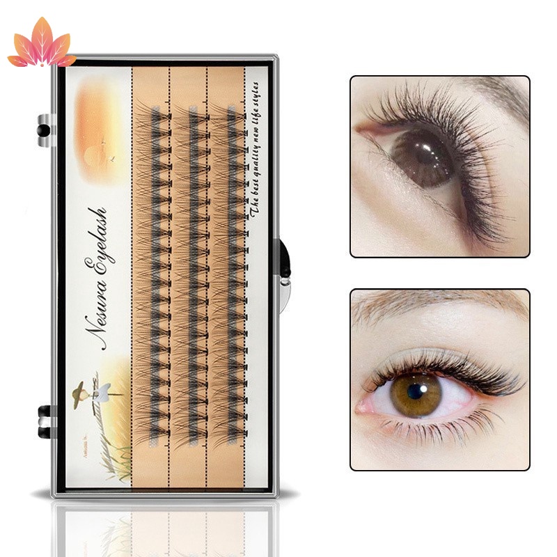 [Hàng mới về] Hộp 60 lông mi giả 10D 8-12mm trang điểm mắt chân thực tiện lợi