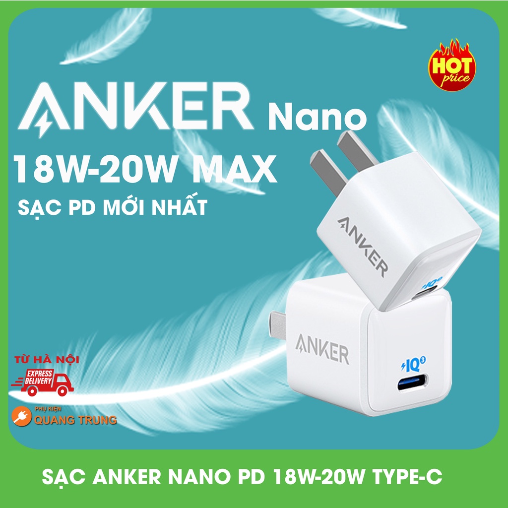 Sạc anker nano chuẩn PD 18W-20W sạc cực nhanh