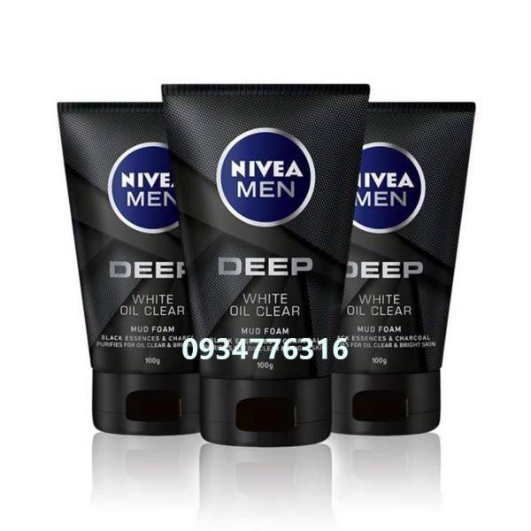 ✅ Sữa rửa mặt Nivea Men than hoạt tính 50-100g