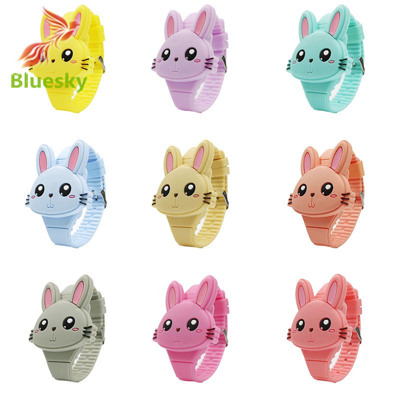 Đồng Hồ Đeo Tay Điện Tử Dây Silicon Mặt Hình Thỏ Dễ Thương Dành Cho Bé | BigBuy360 - bigbuy360.vn