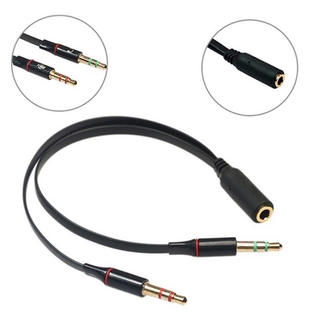 Dây Audio chuyển tai nghe 3.5mm đầu kết nối với máy tính