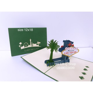 Las vegas - mỹ - american - thiệp 3d