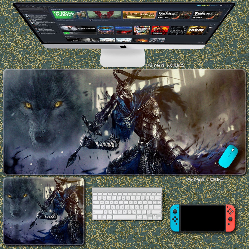 Tấm Lót Chuột Và Bàn Phím Máy Tính 700x300 In Hình dark soul 3 series