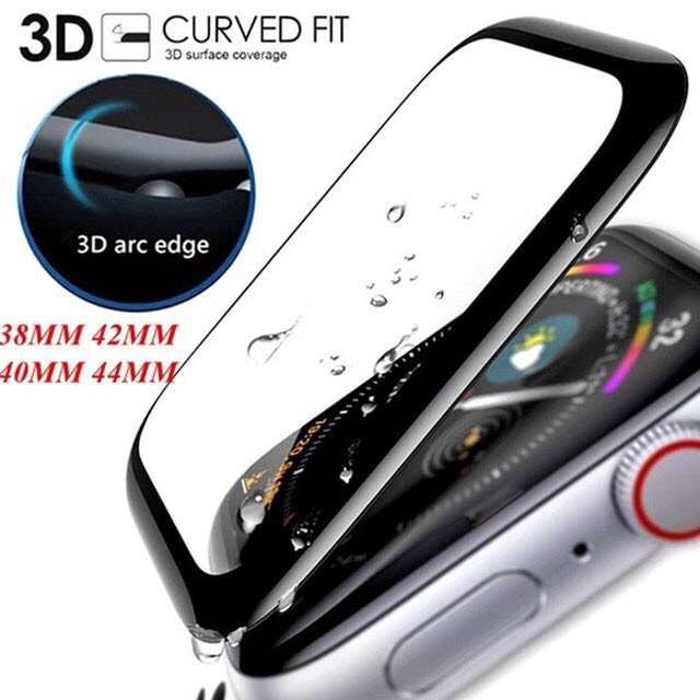 Cường Lực 3D Cho Apple Watch đồng hồ thông minh iWatch Series 1/2/3/4/5/6/SE size 38mm/40mm/42mm/44mm