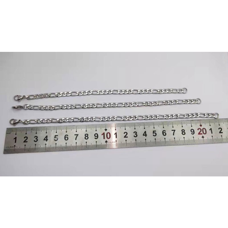 Vòng Tay Dây Xích Bằng Thép Titanium Kiểu Hàn Quốc Đơn Giản Cho Cặp Đôi