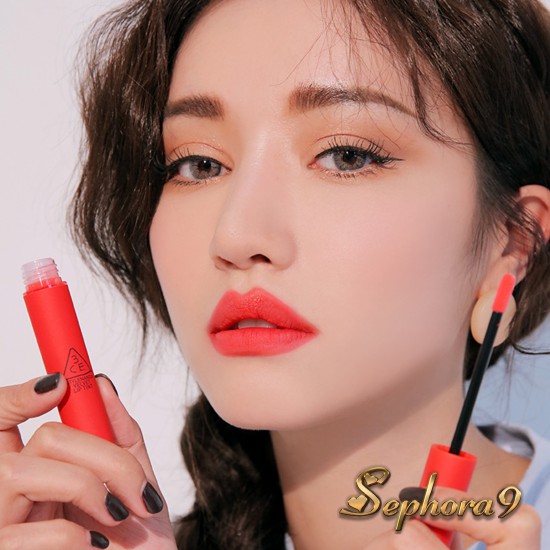 Son kem 3CE Velvet Lip Tint Save Me màu San Hô Neon nổi bật ấn tượng