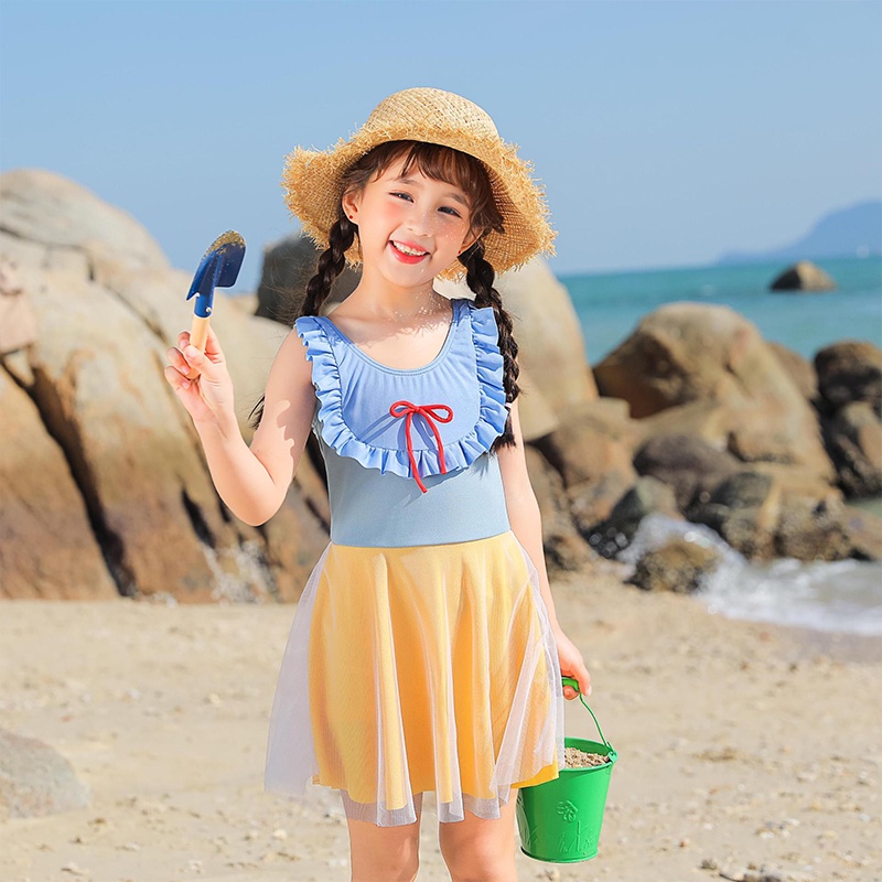 Bộ Đồ Bơi Một Mảnh Họa Tiết Dễ Thương Cho Bé Gái