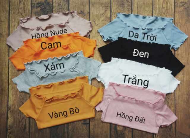 Áo Trễ Vai Sọc Kẻ Thun Gân Hot Hit