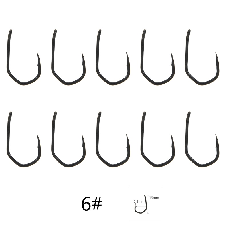 Set 10 Móc Câu Cá Bằng Thép Carbon Chất Lượng Cao