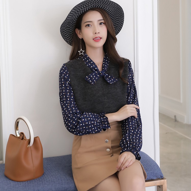 Áo kiểu giả 2 chiếc phong cách Korea 스타일입는 옷