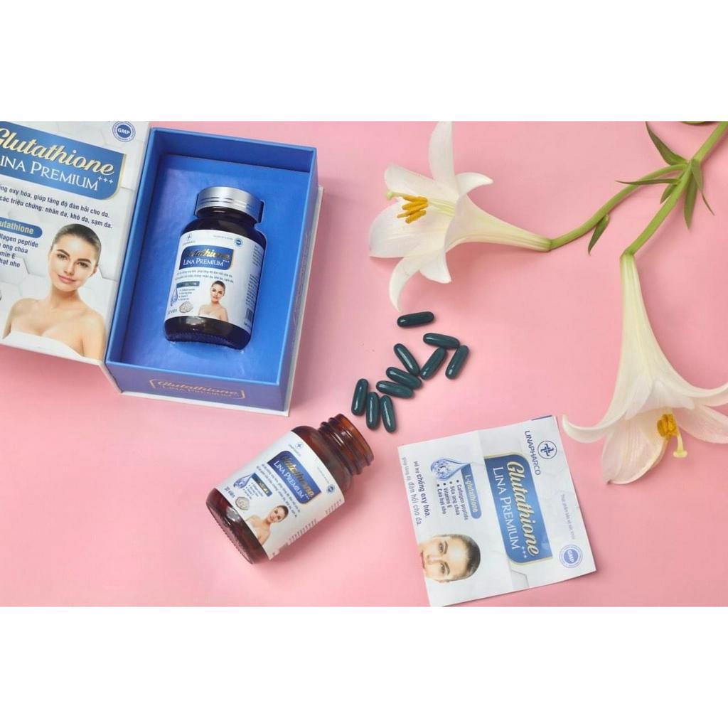 Viên Uống Glutathione Giúp Trắng Da Mờ Nám Tàn Nhang Cân Bằng Nội Tiết Tố Hàng Chính Hãng 30 Viên.