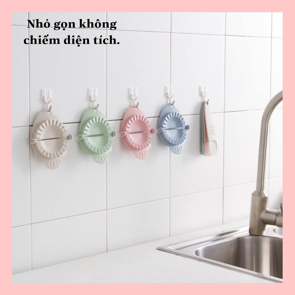 (Tặng Kèm Muỗng) Khuôn làm bánh xếp, sủi cảo bột lọc,há cảo hình dạng cá chuyên dụng họa tiết vây AnPhong Store.